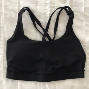 Black lululemon energy bra
